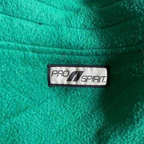 Vintage Pro Spirit Fleece Pullover Jacket‎ Green Gray Quarter Zip Size Medium - Picture 6 of 8